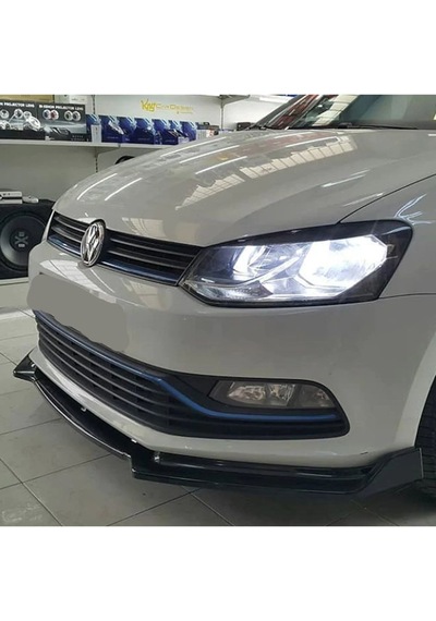Vw Polo Ön Tampon Altı Lip Plastik Kulaklı Parlak Siyah 2014-2018