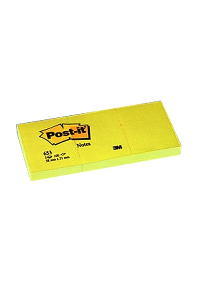Post-it Yapışkanlı Not Kağıdı 3 Blok 100 Yp 38x51 Sarı 653