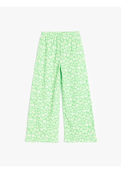 Koton Beli Lastikli Çiçek Desenli İspanyol Paça Pantolon Yeşil Desenli 5skg40037ak Yeşil Desenli Yeşil Koton Beli Lastikli Çiçek Desenli İspanyol Paça Pantolon Yeşil Desenli 5skg40037ak Yeşil Desenli Yeşil