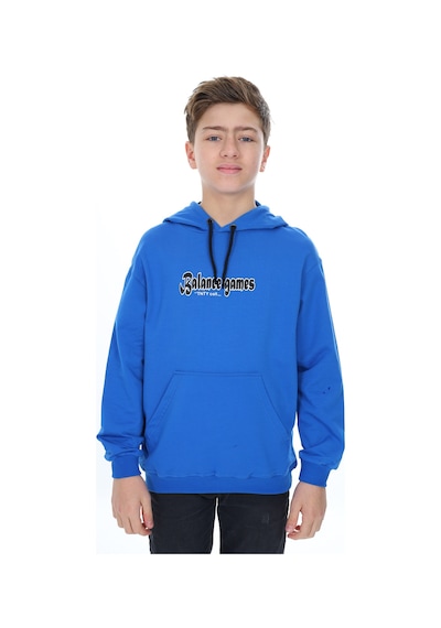Toontoy Kids Toontoy Erkek Çocuk Oversize Kapüşonlu Hafif Düşük Omuz Baskılı Sweatshirt - 2 İplik Saks Toontoy Kids Toontoy Erkek Çocuk Oversize Kapüşonlu Hafif Düşük Omuz Baskılı Sweatshirt - 2 İplik Saks