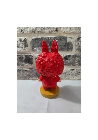 Dekoratif Labubu Biblo Figür-labubu 22 Cm Nar Çiçeği Rengi