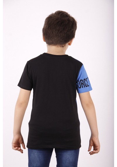 Toontoy Kids Toontoy Erkek Çocuk Force Baskılı Parçalı Tişört Saks
