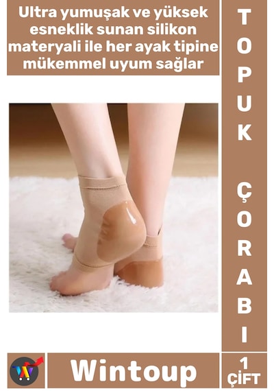 Çorap Anti Çatlama Ayak Bakım Jeli Yumuşatıcı Esnek Unisex Etkili Silikon Topuk Nemlendirici Çorap