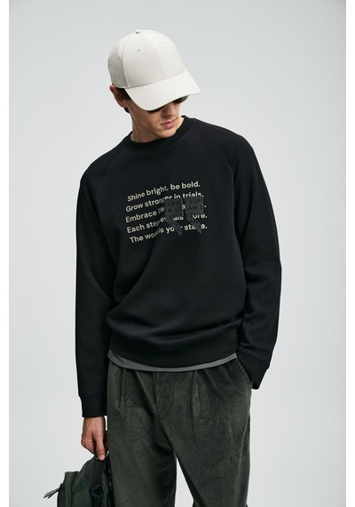 Lufian 112030174 Shadow Erkek Sweatshirt Siyah