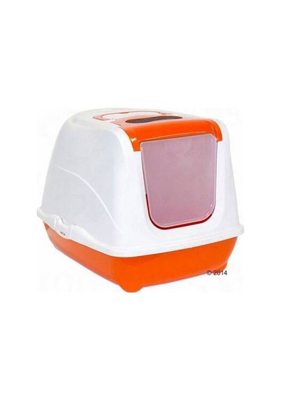 Flip Cat Kapalı Kedi Tuvaleti 50 Cm Turuncu