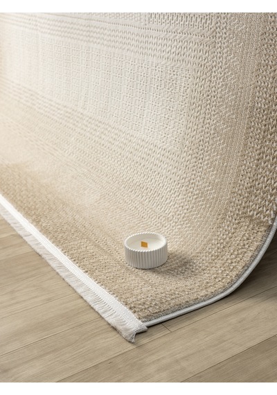 Mariesse Home Artes Serisi Bambu Dokulu Modern Sık Dokuma Makine Halısı Smart 12006 Bej