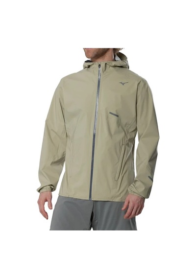 Mizuno Waterproof 20k Hooded Jacket Erkek Yağmurluk Kahverengi Çok Renkli