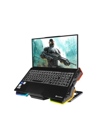 Ad-rc13 Bellatrix Rgb Laptop Soğutucu Stand 5 Fanlı, 2 Usb Portlu, Ayarlanabilir Yükseklik, 15 -17 Notebook Uyumlu, Siyah
