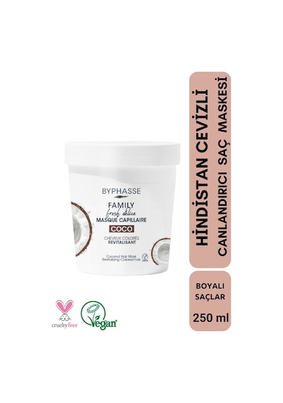 Byphasse Family Fresh Hindistan Cevizli Canlandırıcı Saç Maskesi 250 ML