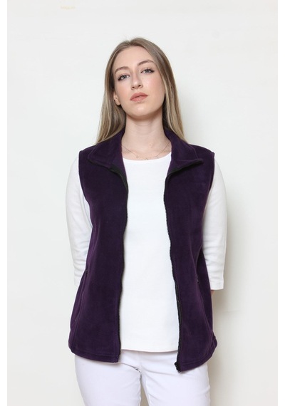 CottonCool Kadın Polar Yelek Mor