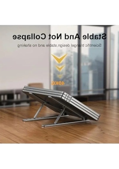 10-15.6'' Alüminyum Katlanabilir Laptop Standı, Taşınabilir