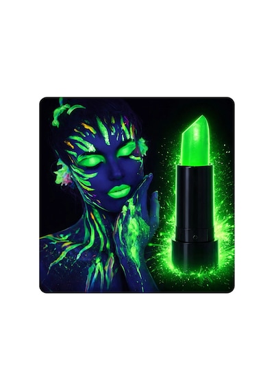 Uv Neon Yeşil Ruj Karanlıkta Parlayan Makyaj Boyası Bx40 00