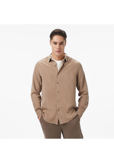 Nautica Erkek Bej Classic Fit Gömlek Düz W57536t Bej