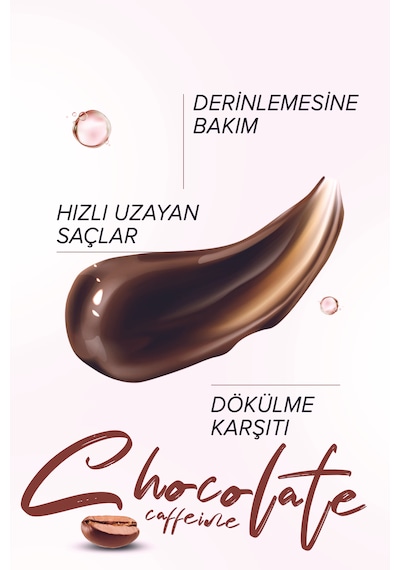 Uraw Çikolata Kafein İçerikli Yoğun Onarım ve Parlaklık Veren Şampuan 400 ML