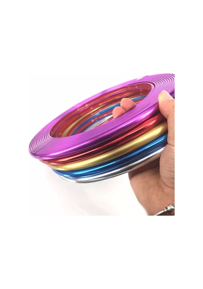 Araba Oto Jant Fitili Metal Lastik Jant Trim Bandı Şerit Gold 8M