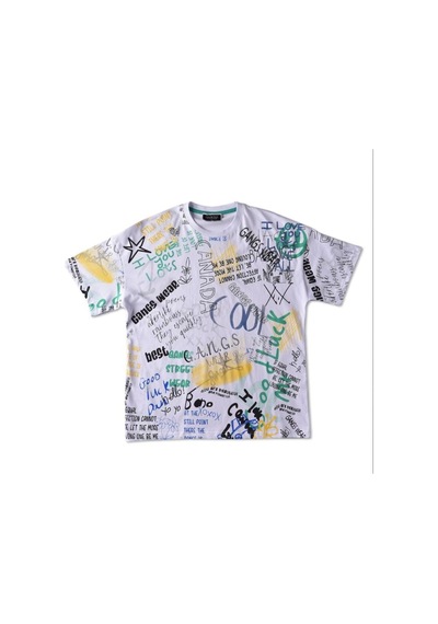 Marions Teenage Grafiti Yazı Baskılı Over Size Tasarım Tshirt-12898-beyaz Yeşil Beyaz - Yeşil Marions Teenage Grafiti Yazı Baskılı Over Size Tasarım Tshirt-12898-beyaz Yeşil Beyaz - Yeşil