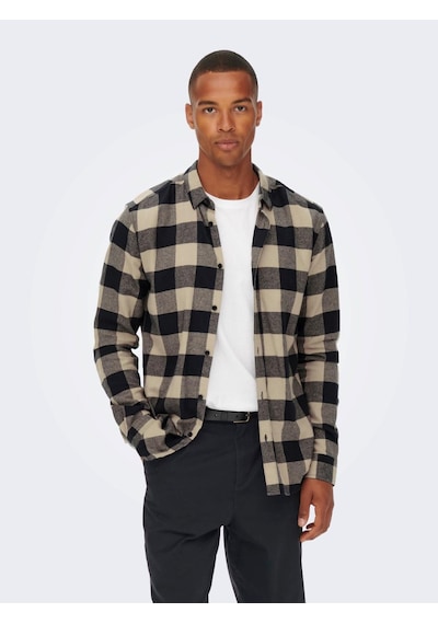 Only & Sons Onsgudmund Erkek Kareli Gömlek Lacivert 001