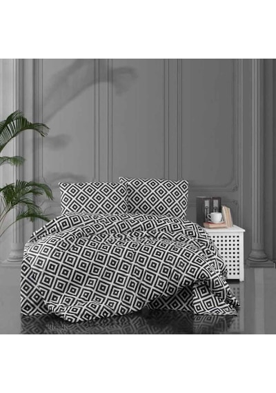 Ranforce Kumaşından Çift Kişilik Nevresim Seti 200x220 Siyah