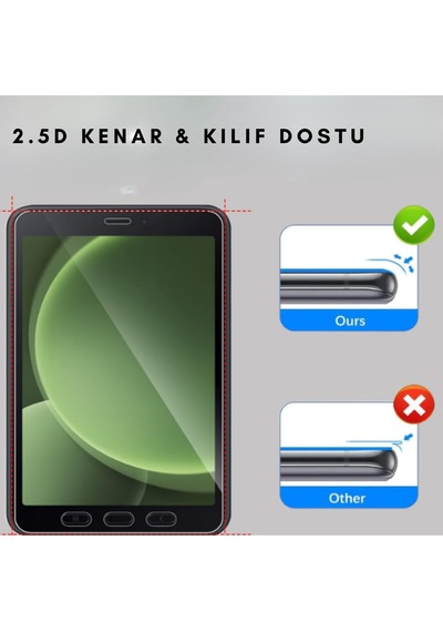 Fuchsia Samsung Uyumlu Galaxy Tab Active 5 X308b İle  Nano Tablet Ekran Koruyucu
