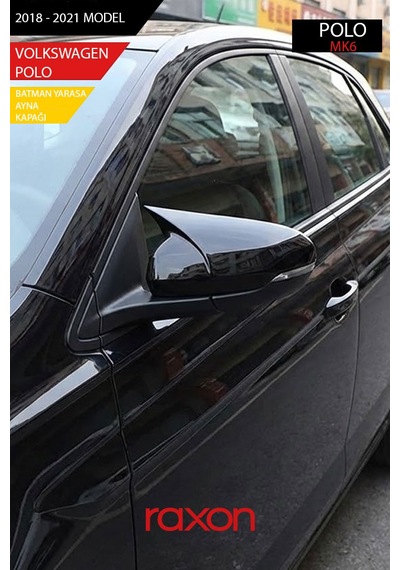 Volkswagen Polo Mk6 Batman & Yarasa Ayna Kapağı Parlak Piano Black Sport