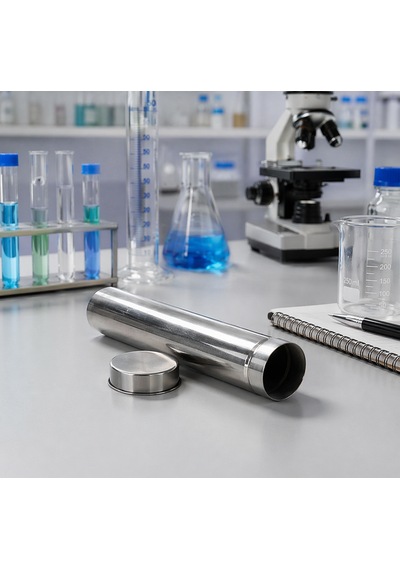 Cam Pipet Kutusu 5 Cm Boy 18 Cm Paslanmaz Çelik