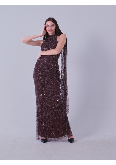 Feminist Kahve Boyundan Pelerin Detaylı Pul Payet İşlemeli Straplez Abiye 9705827 Kahverengi Feminist Kahve Boyundan Pelerin Detaylı Pul Payet İşlemeli Straplez Abiye 9705827 Kahverengi