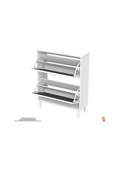 Modilayn Umay Kapı Önü 72 X 90 X 25,5 Cm Lik 2 Düşer Kapak 4 Göz Bölmeli Ayakkabılık Antrasit - Beyaz Modilayn Umay Kapı Önü 72 X 90 X 25,5 Cm Lik 2 Düşer Kapak 4 Göz Bölmeli Ayakkabılık Antrasit - Beyaz