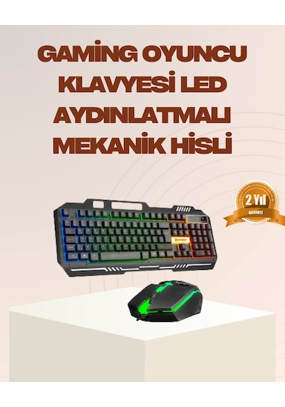 Mekanik Led Gaming Klavye Mouse Seti - Yüksek Tepki Ve Ergonomi