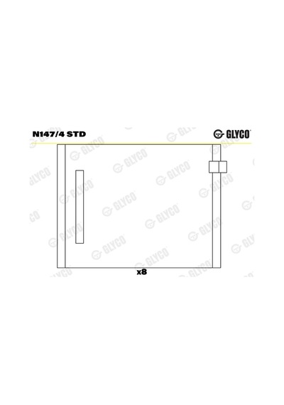 Glyco N147.4 Std Eksantrik Yatak Vag 76.5mm Any -