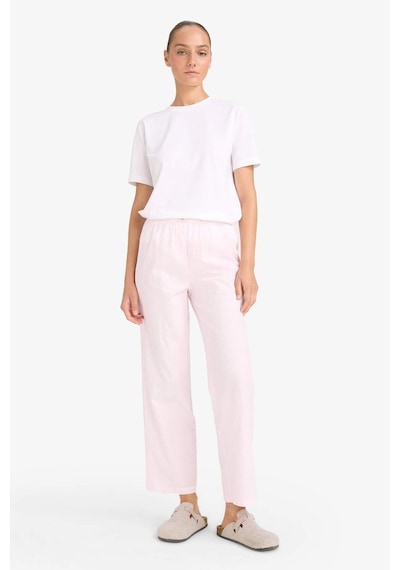 Defacto Regular Fit Uzun Poplin Pijama Altı F9835ax25aupn186 Pembe-pn186