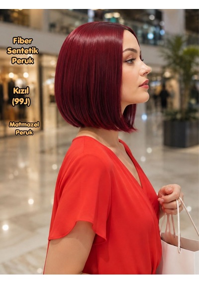 Kısa Sentetik Peruk Kızıl