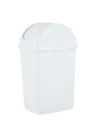 Superio Küçük 2,6 Litre Slim Çöp Kutusu, Beyaz 10l Siyah