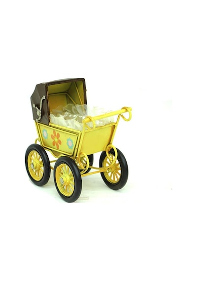 Dekoratif Metal Bebek Arabası Biblo Vintage Hediyelik Arbltgsfgdbmıynı99h