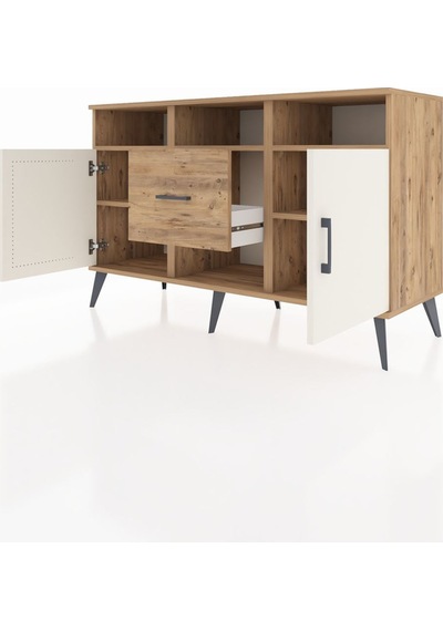 Hyperion Konsol 5 Raflı Tek Çekmeceli 2 Kapaklı 132x44x83 Çam-aytaşı/çam Aytaşı/çam Hyperion Konsol 5 Raflı Tek Çekmeceli 2 Kapaklı 132x44x83 Çam-aytaşı/çam Aytaşı/çam
