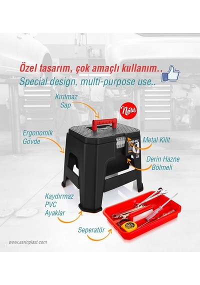Super-Bag Takım Çantalı Pratik Çok Amaçlı Tabure 5047