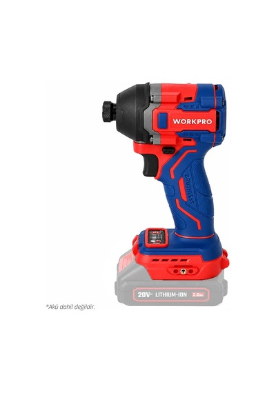 Workpro Wp390105 20volt 230nm Kömürsüz Profesyonel Şarjlı Darbeli Tornavida Akü Dahil Değildir