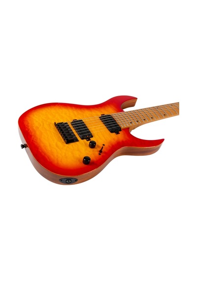 Spira Guitars S-507 Qfb 7 Telli Elektro Gitar Fireburst