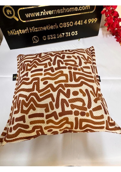 Nivemeshome Lucca Pl06 Yeni Sezon Kırlent Kılıfı Kiremit 45 X 45