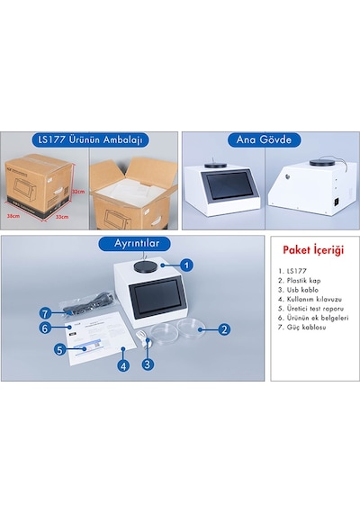 Ls177 Masaüstü Renk Ölçer Toz, Granül Ve Opak Sıvılar İçin