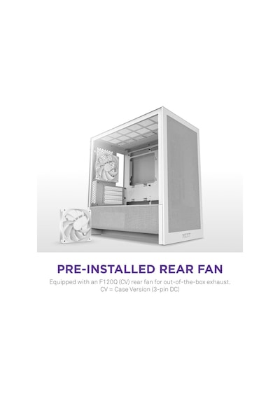 Nzxt H Series H3 Flow Cc-h31fw-01 Matx Beyaz Gaming Oyuncu Akak0nzx0059