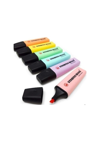 Boss Pastel Fosforlu Kalem 6 Renk Çok Renkli