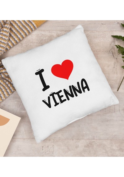 BK Gift I Love Vienna Tasarımlı Yastık - Model 1
