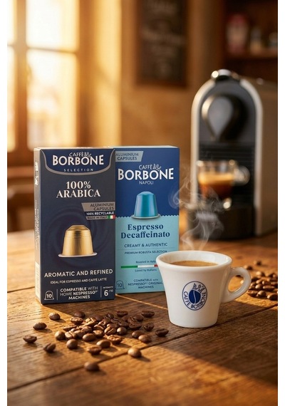Caffe Borbone Arabica Ve Decaf 20'li Kapsül - Nespresso Uyumlu, Hassas Damak Kapsül Kahve