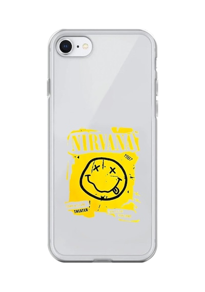 Apple Uyumlu iPhone 8 Şeffaf Kılıf Nirvana Tasarımlı