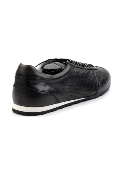 Bambi Siyah Hakiki Deri Erkek Sneaker E01083017103 Siyah