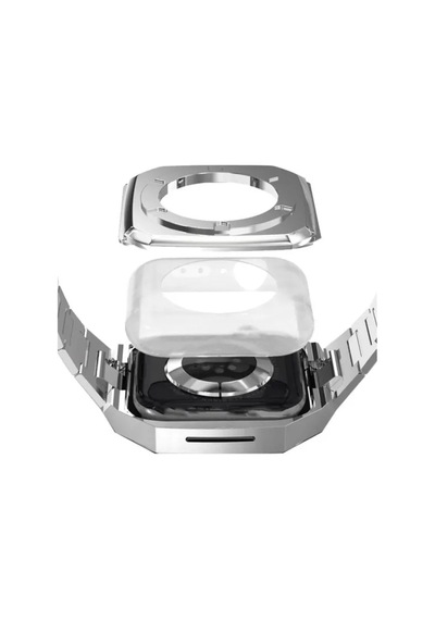 Jenerik Apple Uyumlu Watch 44mm Metal Petek Kasalı Kordon - Rose Gold