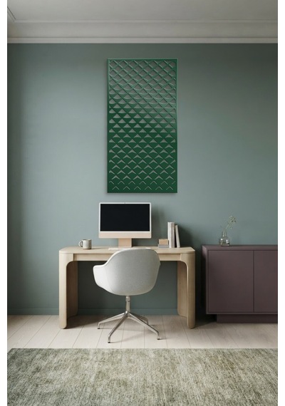 Pul Dekoratif Panel Metal Duvar Tablosu - Duvar Sanatı - Duvar Dekoru - Yeşil