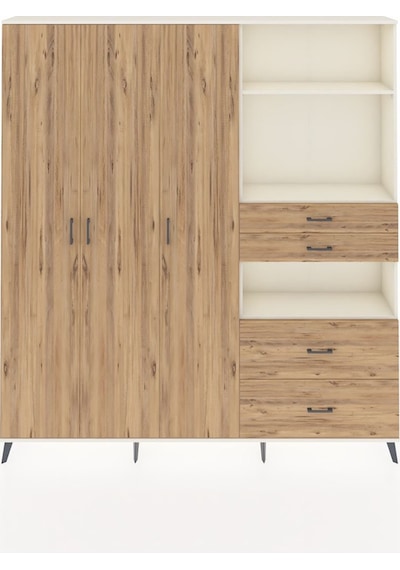 Arges Dolap 12 Raflı 4 Çekmeceli Tek Askılı 220x30x243 Aytaşı-çam/çam Atlas Çam/atlas Çam Arges Dolap 12 Raflı 4 Çekmeceli Tek Askılı 220x30x243 Aytaşı-çam/çam Atlas Çam/atlas Çam