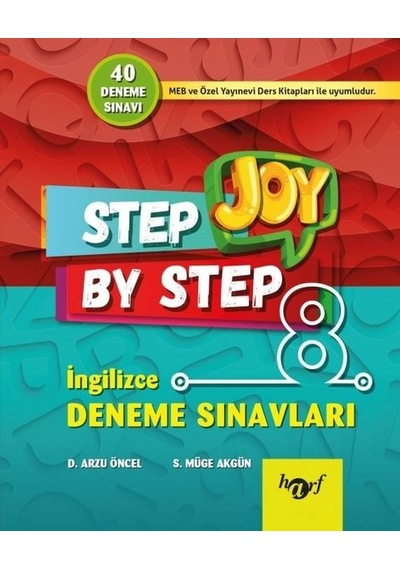 Step By Step Joy 8.Sınıf İngilizce Deneme Sınavları  -  Arzu Öncel  -  Harf Eğitim Yayıncılık