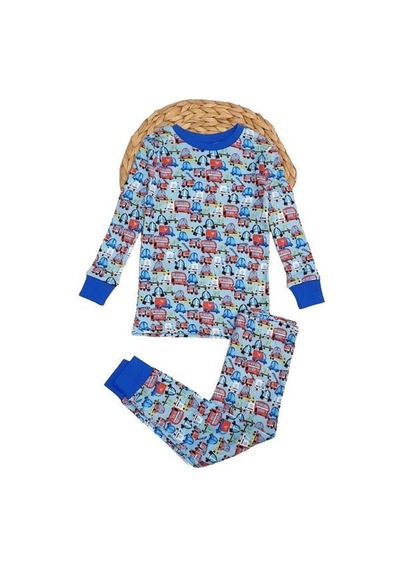 Sea Bubbles Arabalı Çocuk Pijama Takımı Mavı